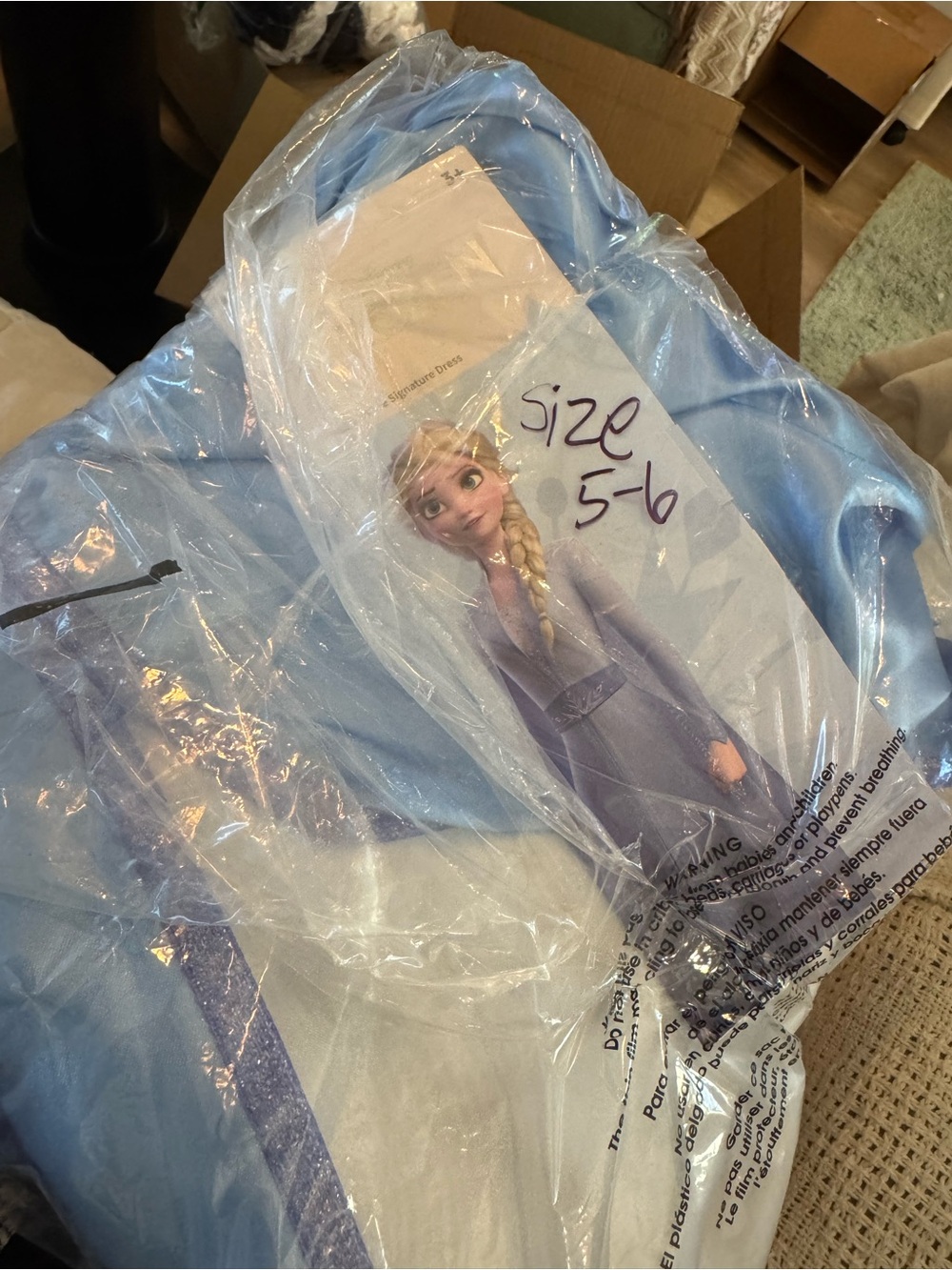 Girls Light Blue Costume Dress - Size 5-6